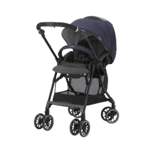 Combi Sugocal Alpha Compact stroller in navy.