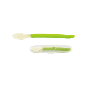 Combi Green Baby Label Feeding Spoon With Case