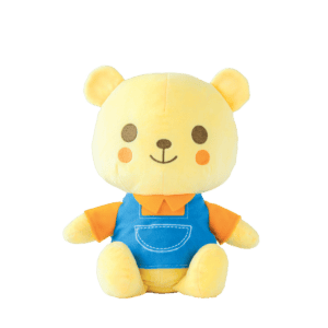 Combi Interactive Malo Bear plush toy, suitable for 0month baby, shown from the front.
