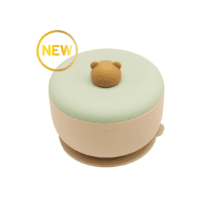 SILICON BEAR SUCTION BOWL + LID