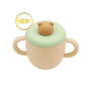 COMBI SILICON BEAR STRAW CUP + LID