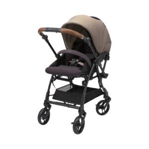 Combi Sugocal S stroller, front view.
