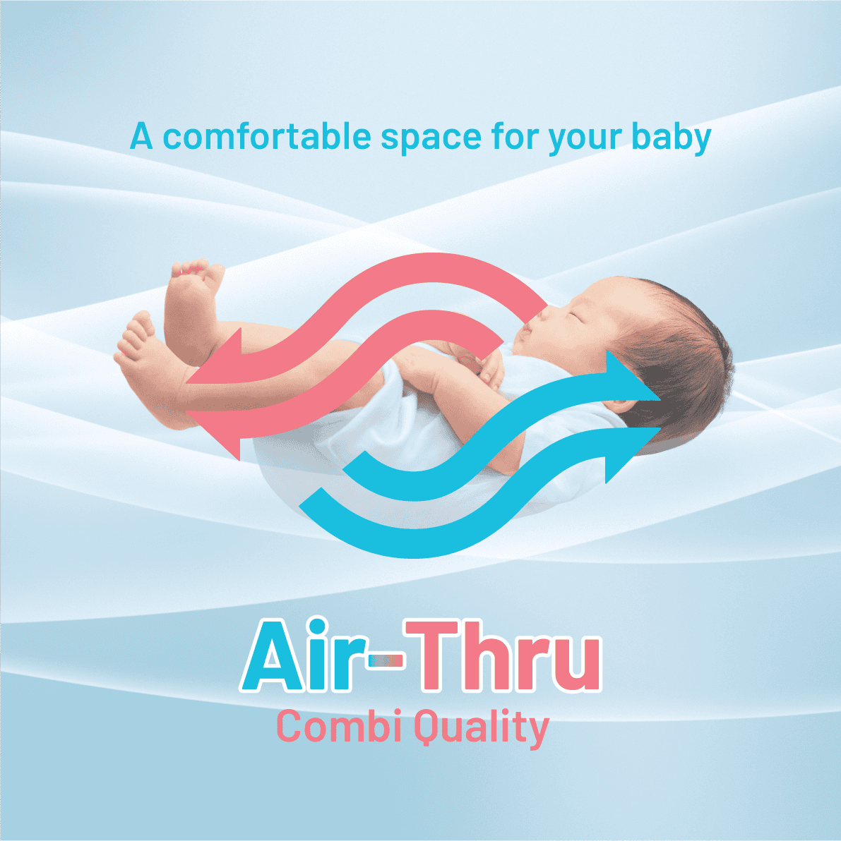An illustration of airflow through Combi Air-Thru seat materials.